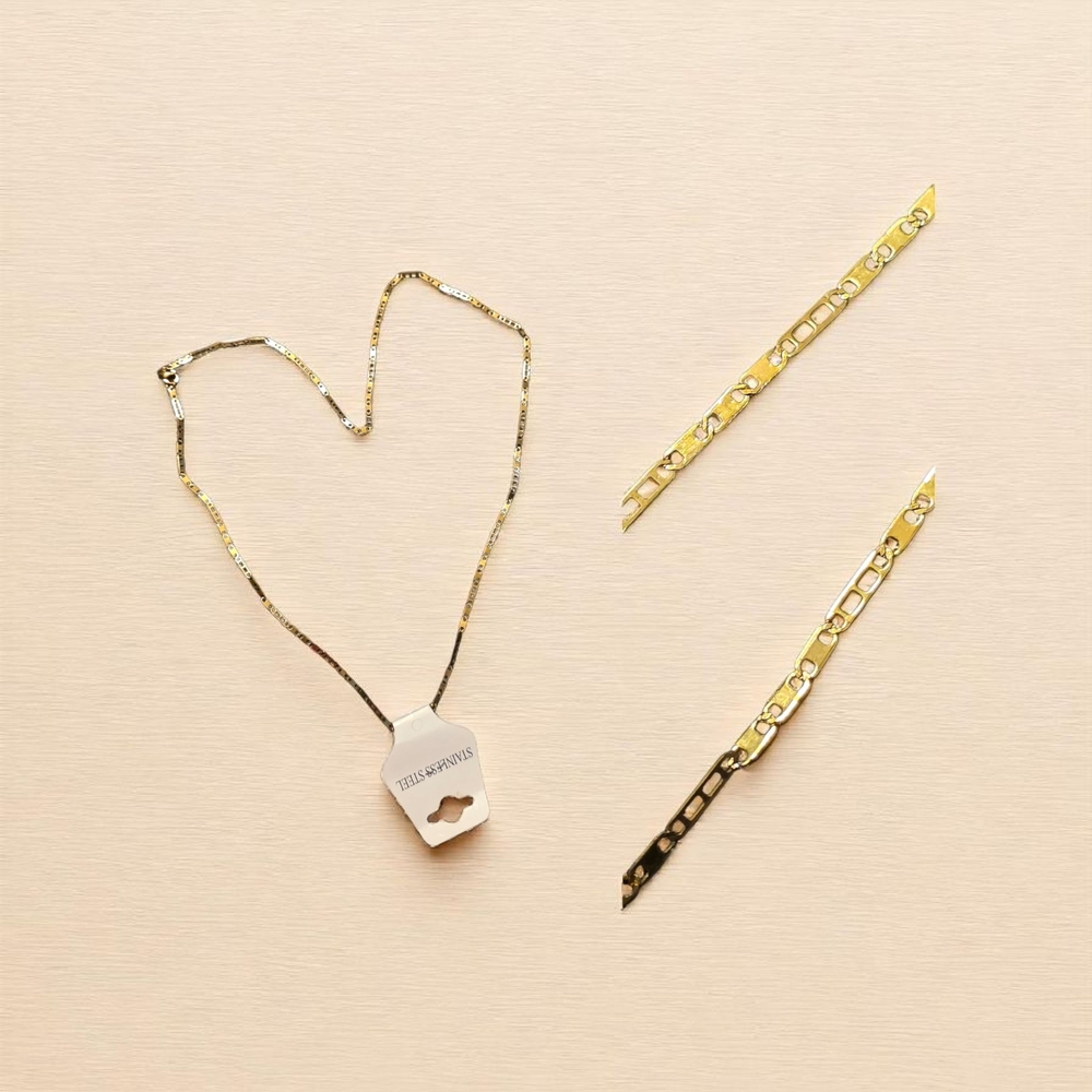 Gold over Stainless steel dainty necklace